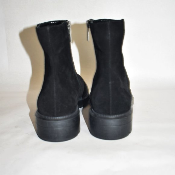 Aquatalia Lauriston weatherproof bootie LUGGED MOTO SUEDE BLACK 8.5 (P5) - Picture 7 of 9